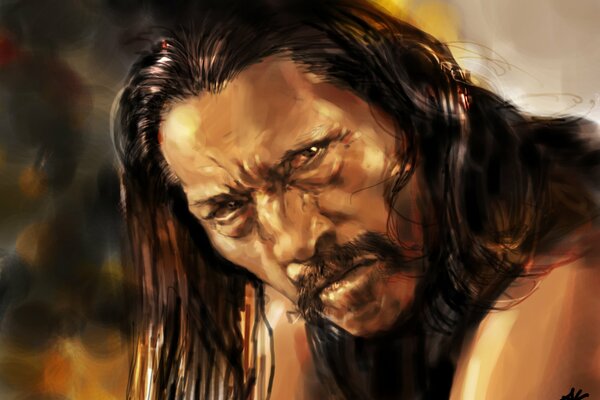 Portret Danny ego Trejo z filmu Maczeta