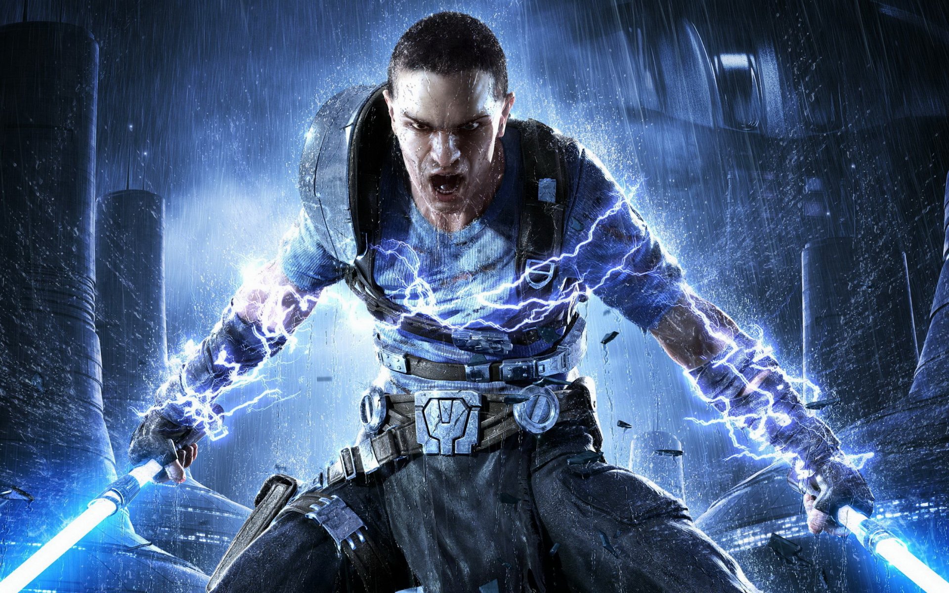 tar wars: the force unleashed 2 jedi furia espadas lluvia