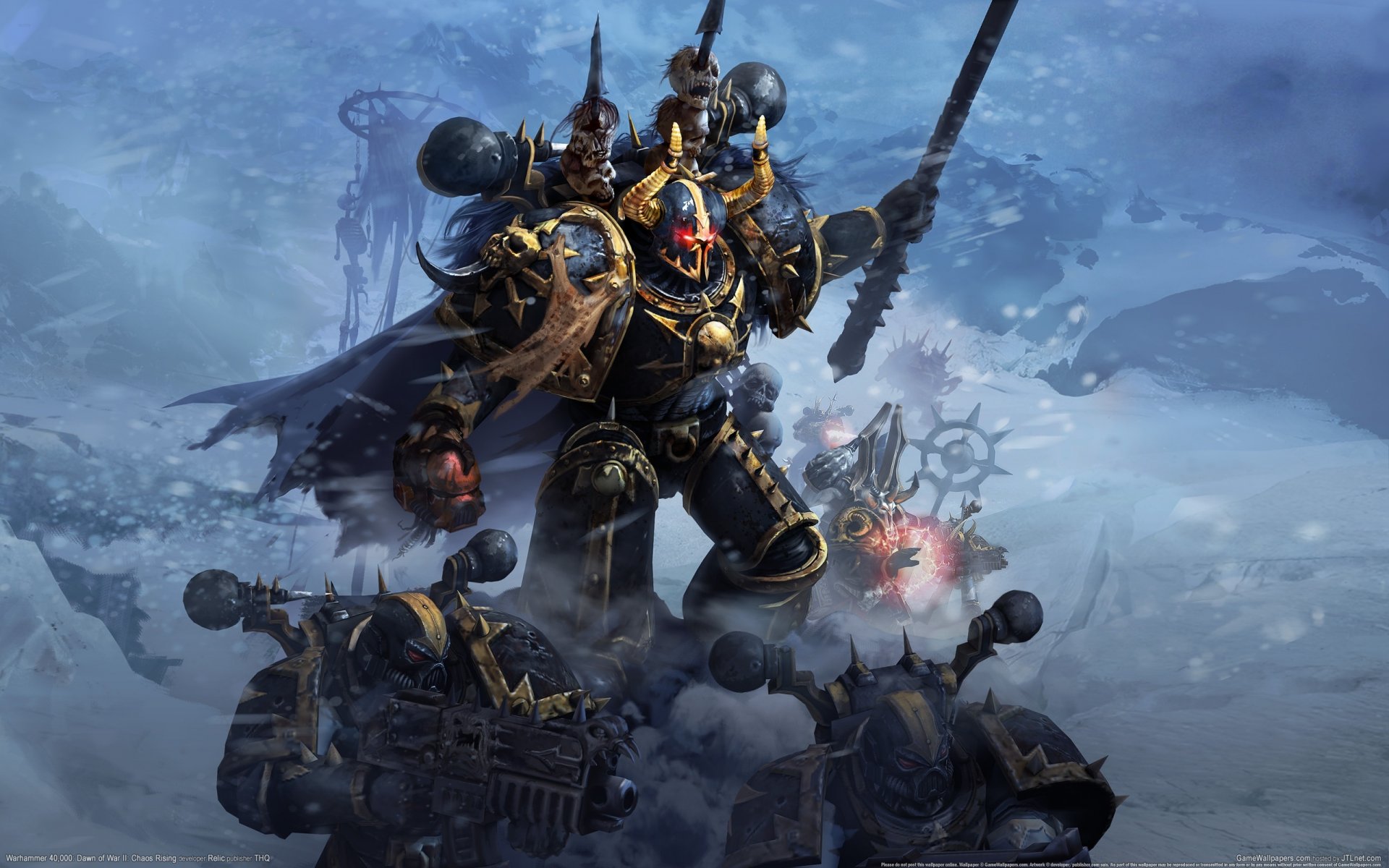 warhammer dawn of war 2 chaos rising cosmodesant chaos seigneur commandant crânes bolters mage magie