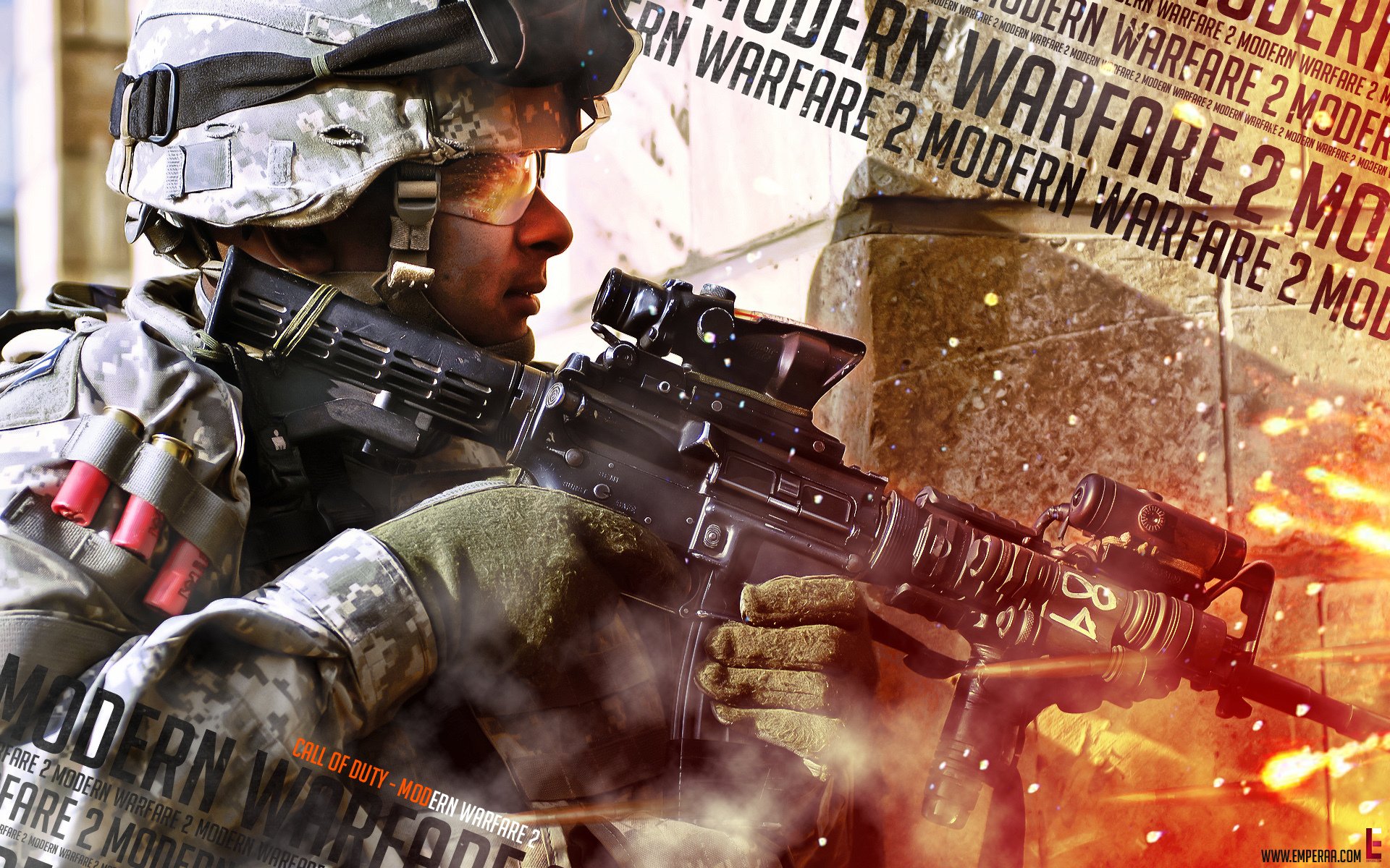 appel du devoir modern warfare 2 soldat mitraillette munitions ricochet