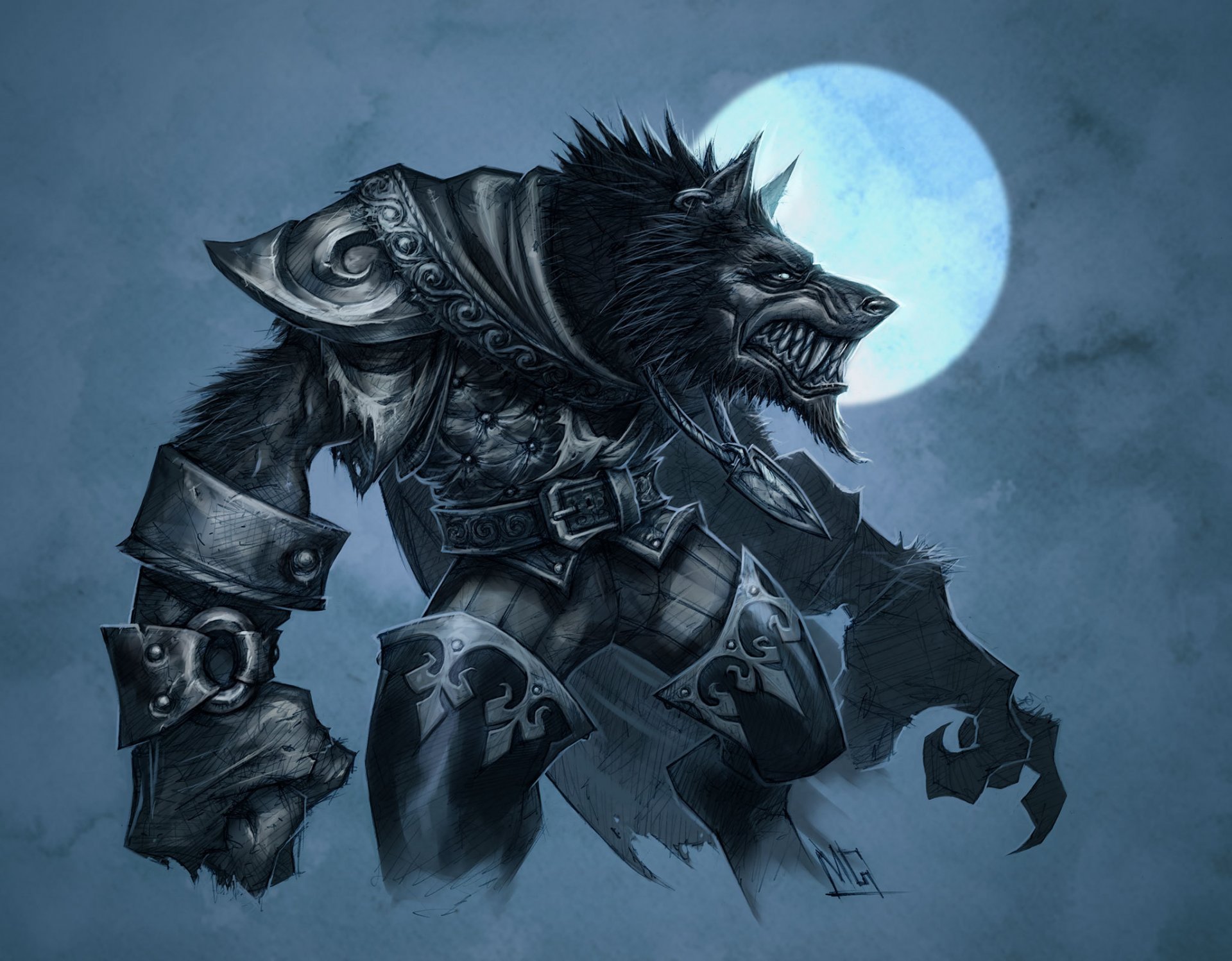 wolf werewolf moon armour worgen wow world of warcraft cataclysm