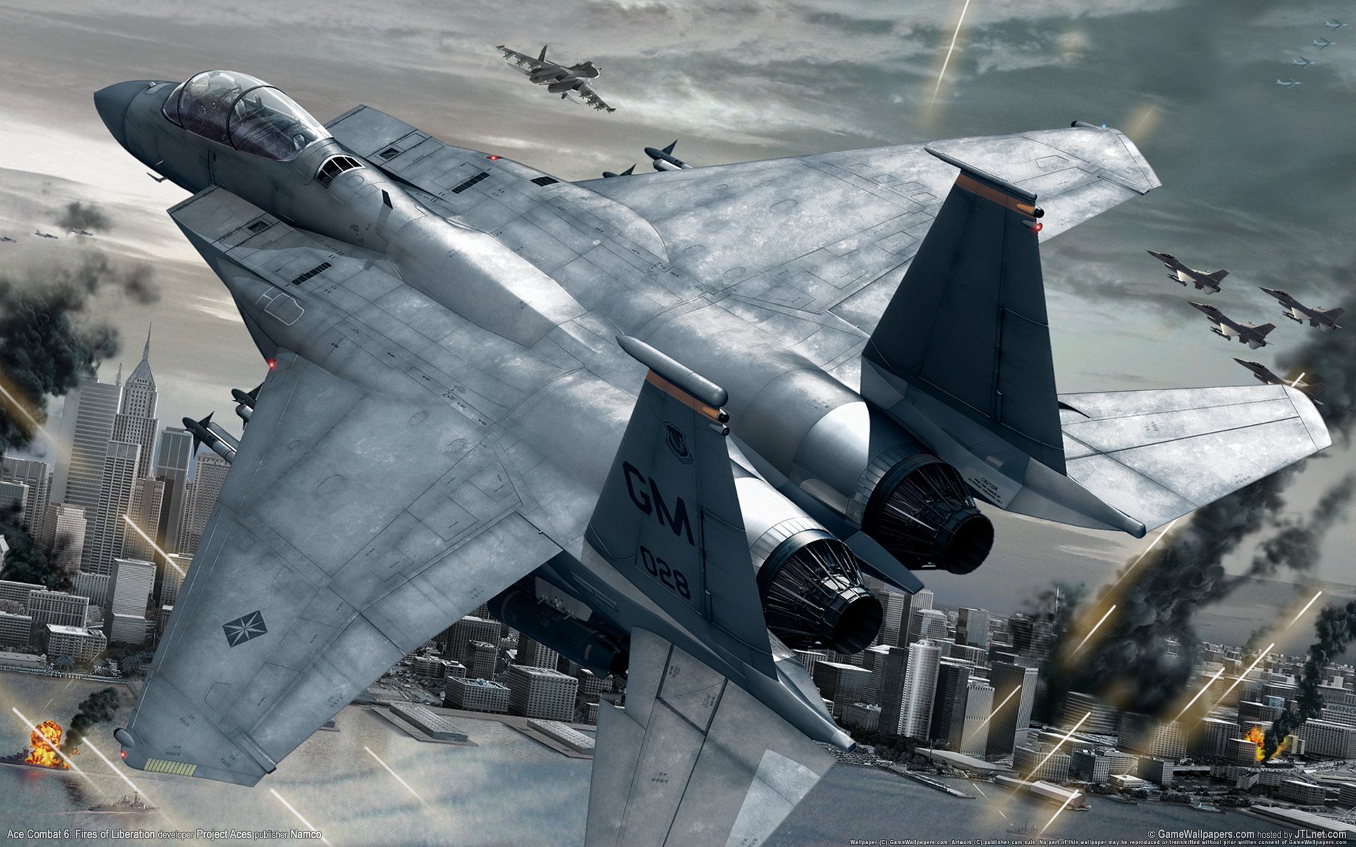 ace combat 6 avion combattant ville guerre