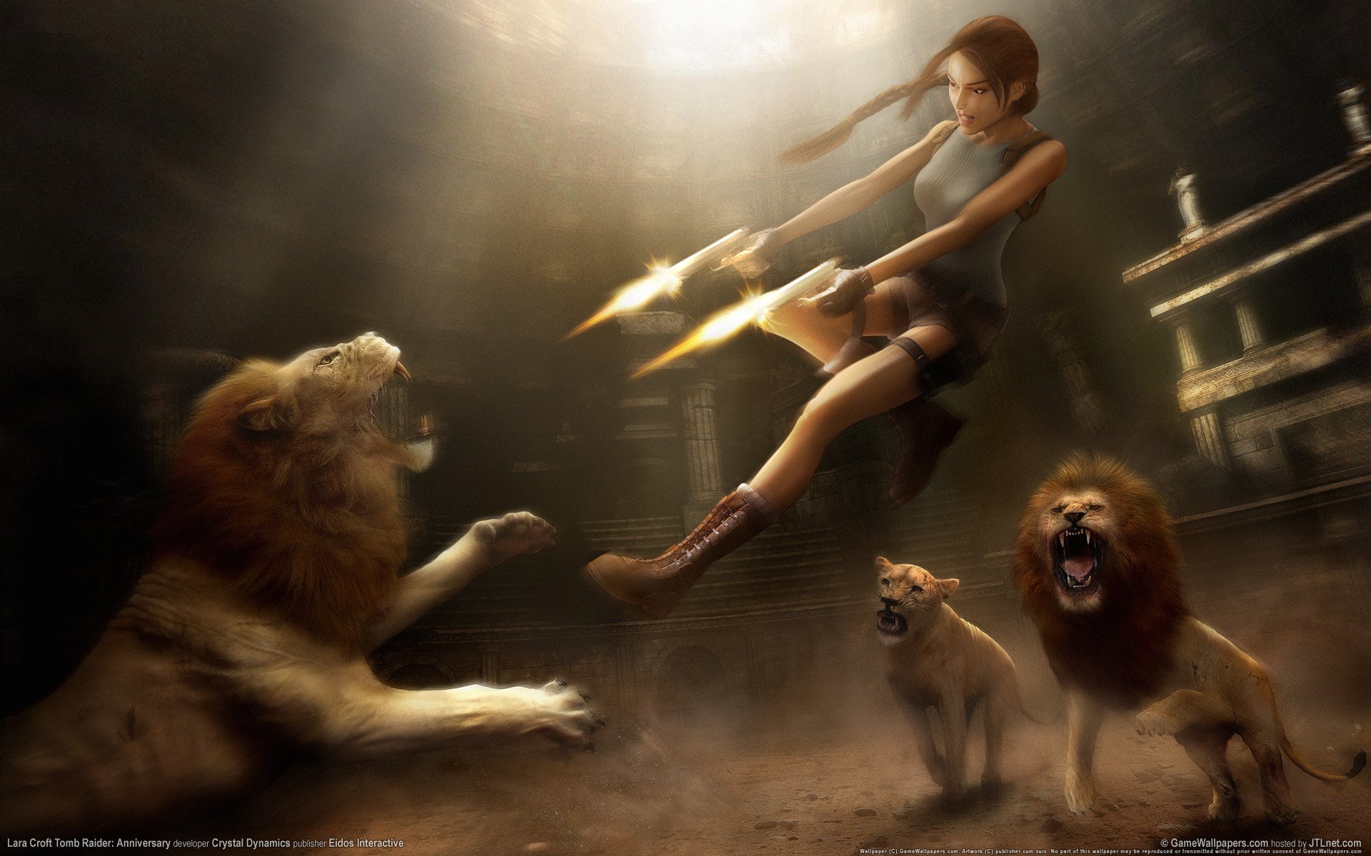 tomb raider: anniversary lara croft disparos