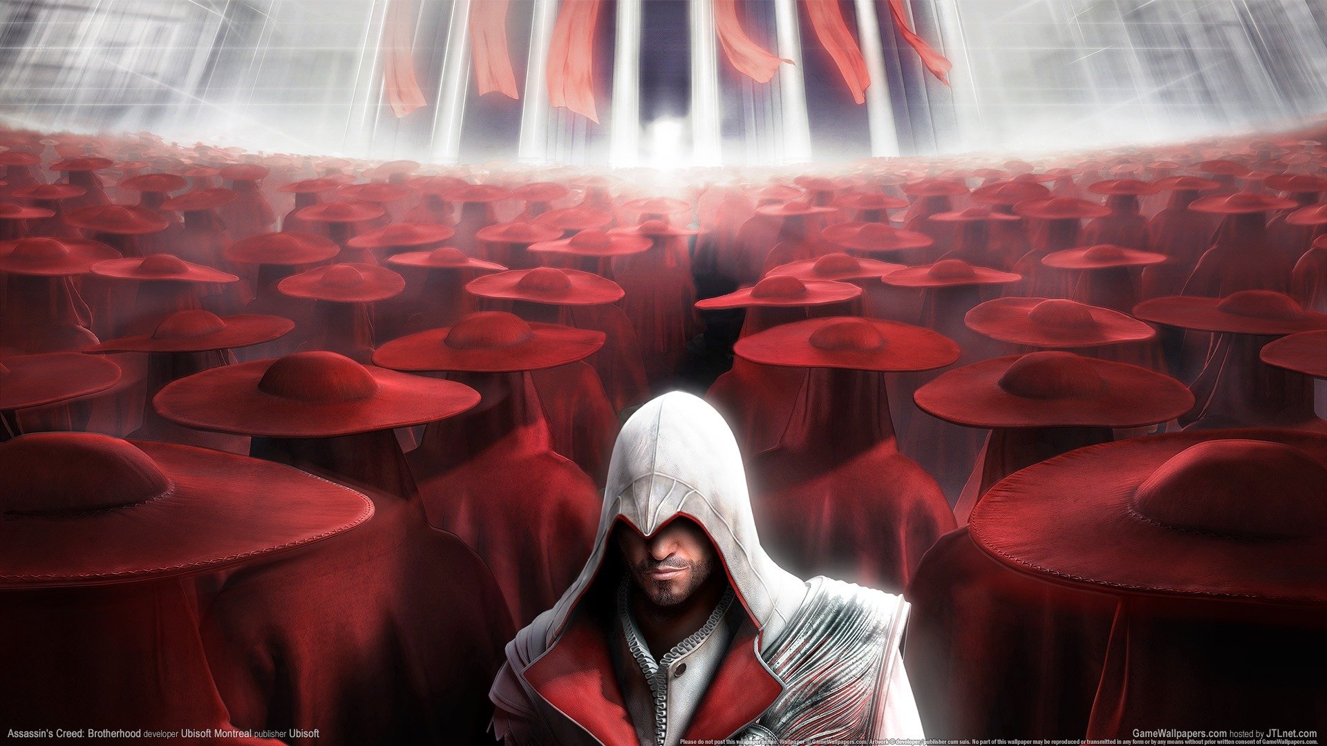 assassins creed brotherhood hats red cgwallpaper