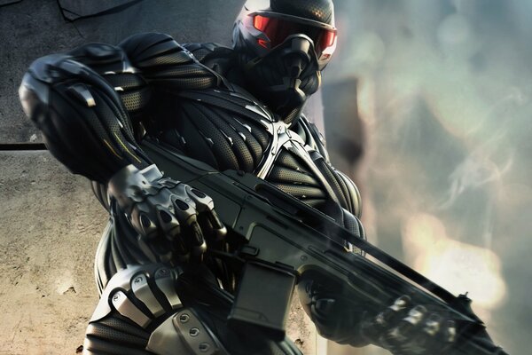 Ein Soldat im Kampfanzug von Crysis