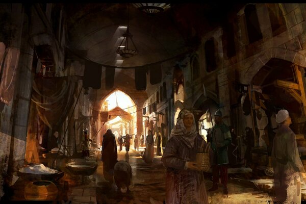 Assassins creed, a walk through the market