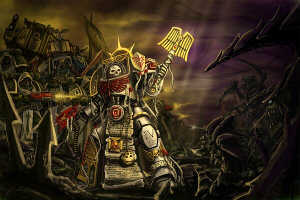 Soldati dello Space Marine del gioco Warhammer