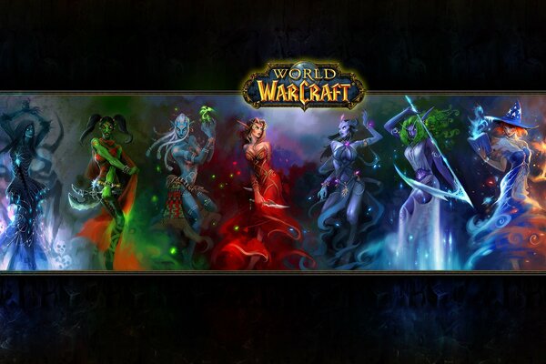 Chicas guerreras en el juego de ordenador warcraft