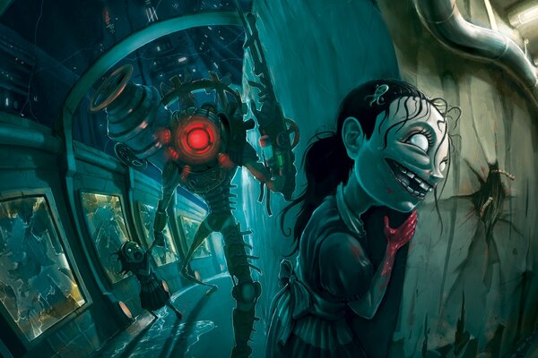 Abbildung kleine Schwestern aus bioshock 2