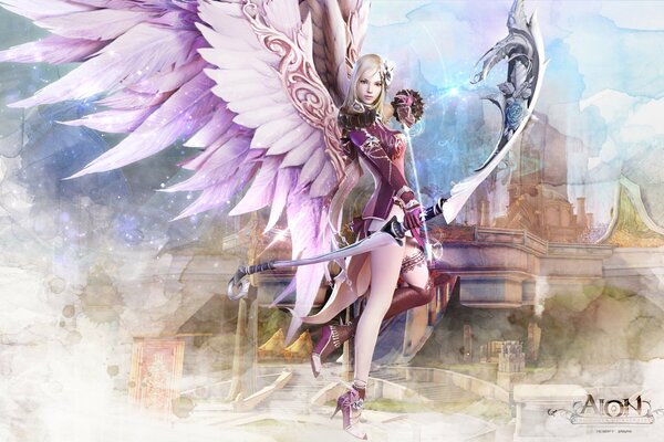 Fille avec des ailes m arc de mgra aion