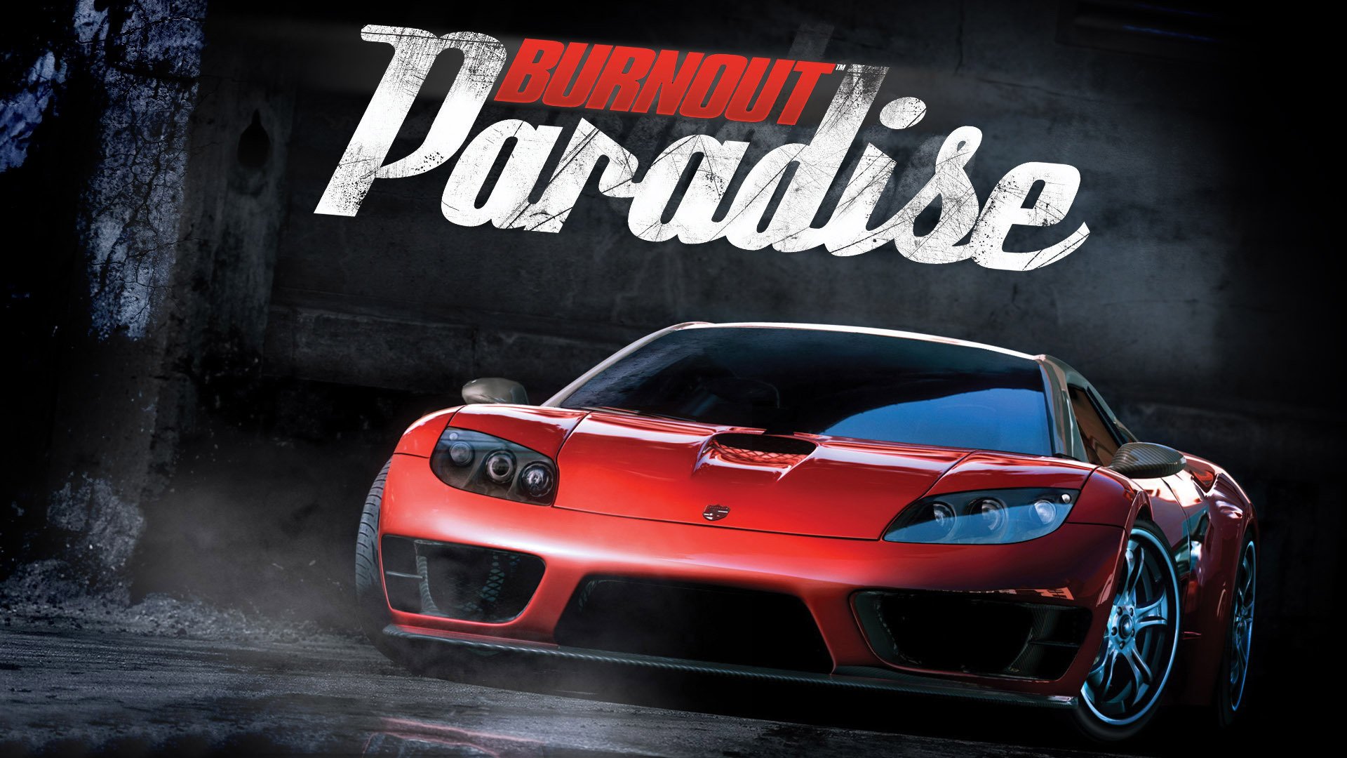 burnout paradise мокрый асфальт пар