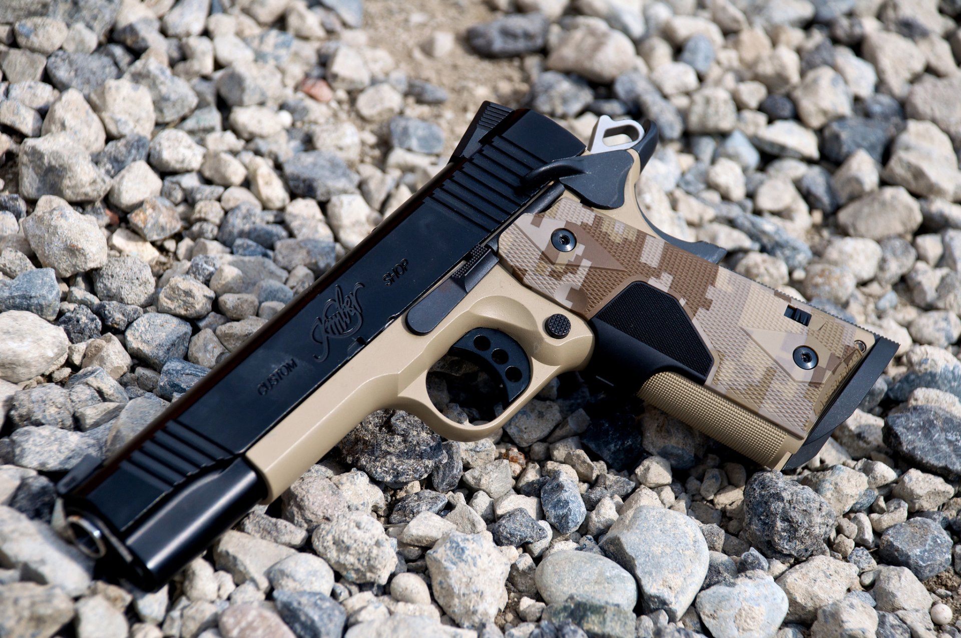 kimber personalizzato pistola arma ciottoli