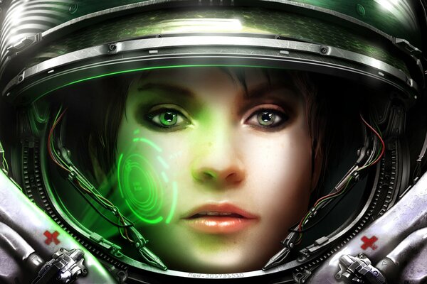 A fantastic story of a girl in a spacesuit with new technologies