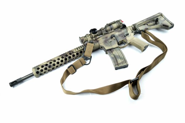 Magpul Assault rifle with attached belt