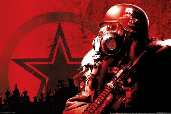 Metro 2033 a player with a gun in his hands