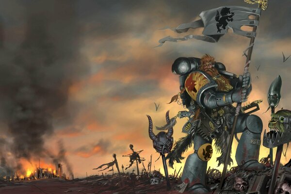 Weltraumwölfe aus dem berühmten Warhammer 40000-Spiel