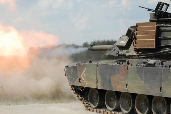 M1A2 tank during field tests