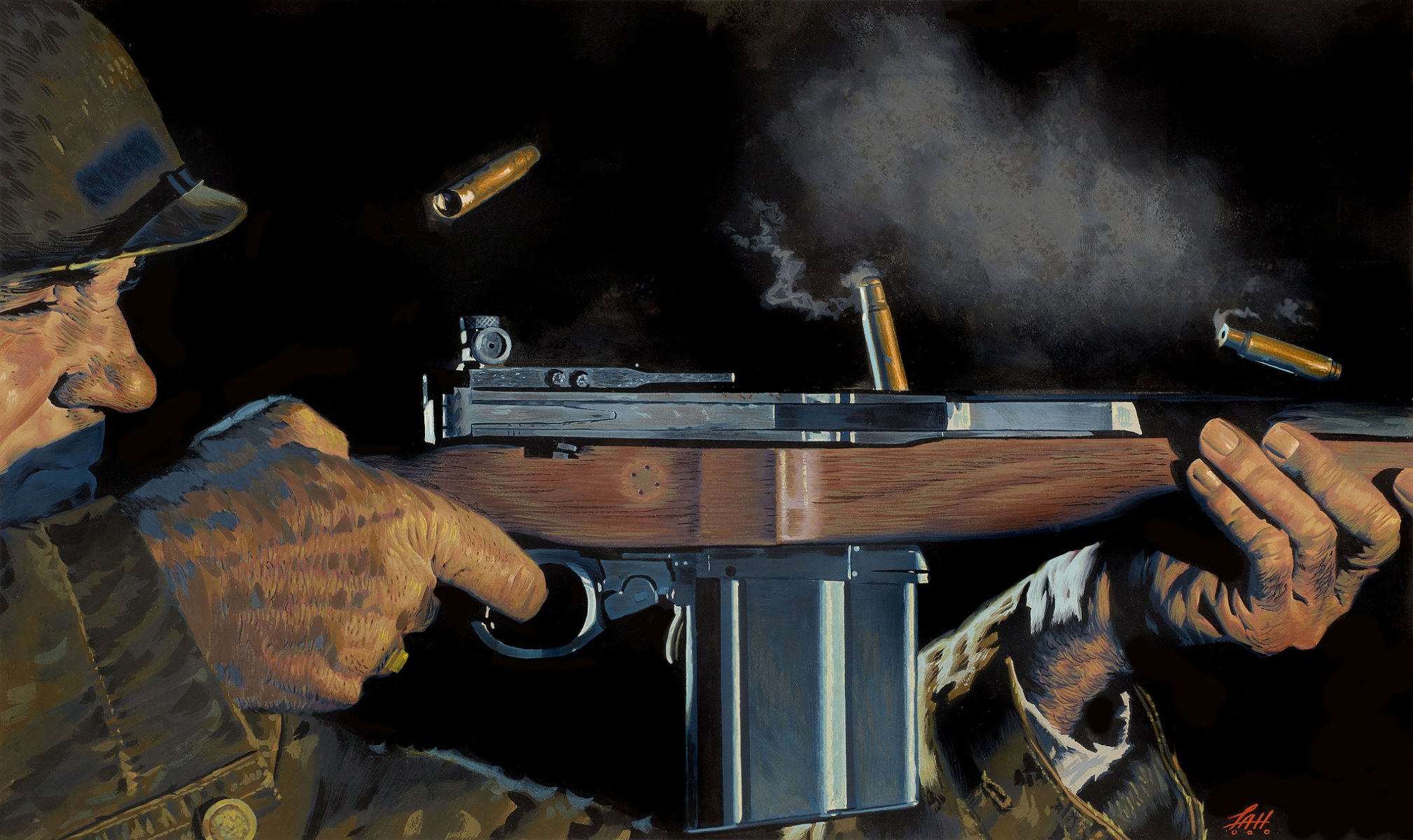 arte browning m1918 fucile automatico arma soldato bossoli