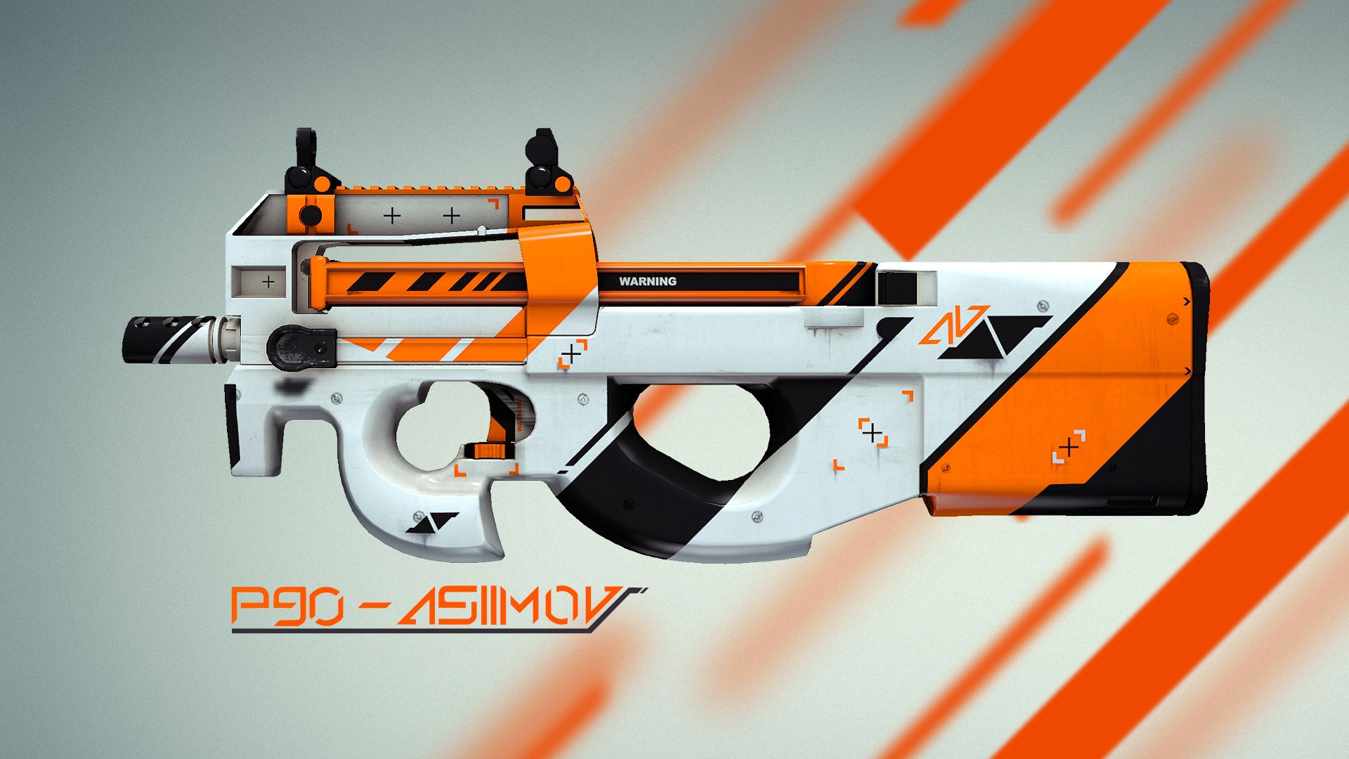 p90 asiimov cs : go counter-strike global offensive cuero