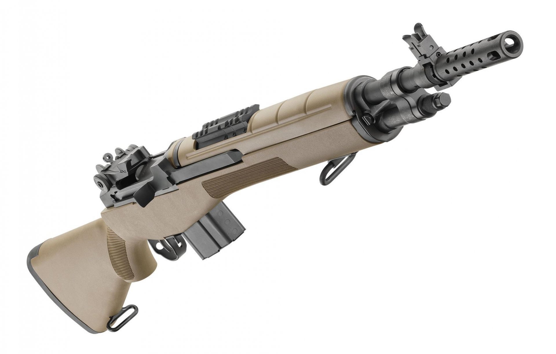 pringfield m1a semi-automatic rifle weapon