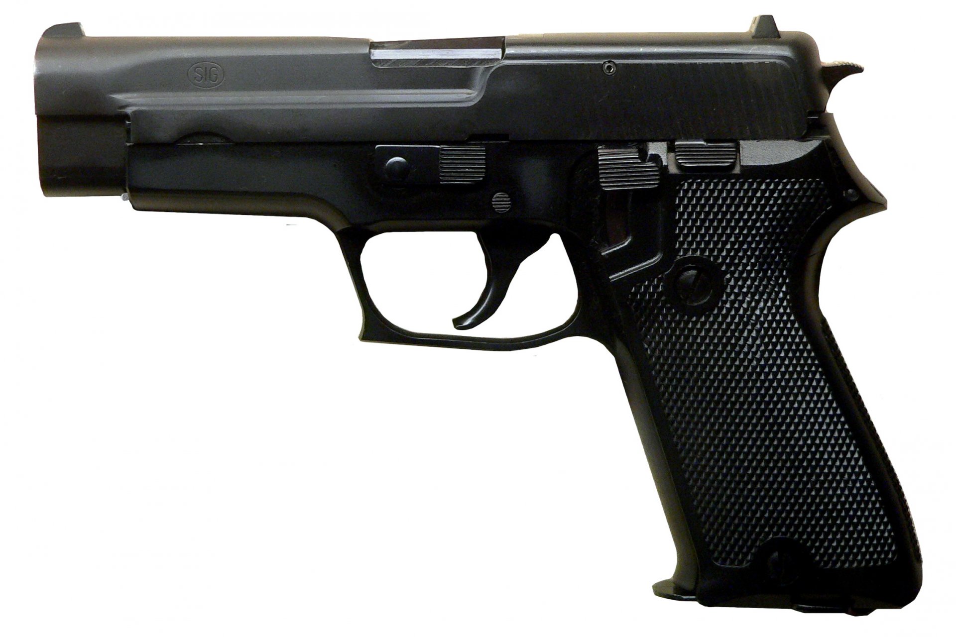 célèbre pistolet sig-sauer p220 modèle 75 calibre 45 acte 43mm cartouche-9x19mm 65mm parabellum 38 super chargeur 9 cartouches longueur arme 198mm pistolet sig sauer - calibre cartouches-9x19mm 7mm 65mm & quo