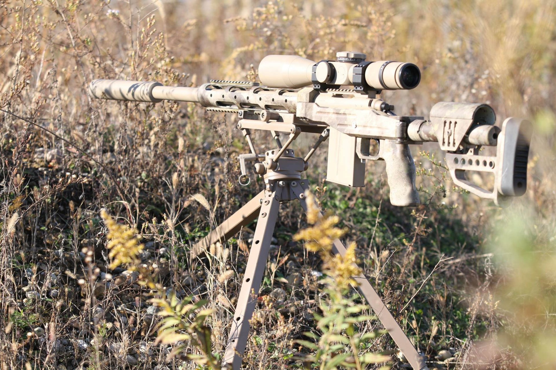 scharfschütze gewehr anblick schalldämpfer gras