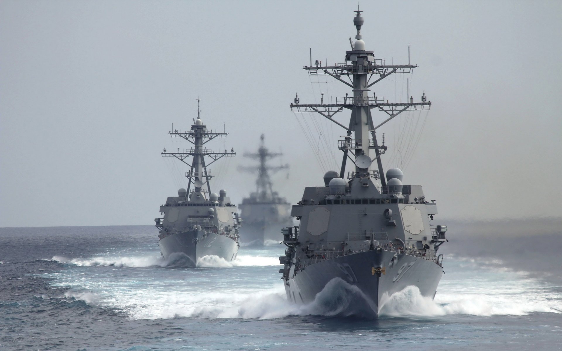 el destructor de misiles uss halsey ddg 97 uss michael murphy ddg 112 uss gridley ddg 101 armas ejército mar