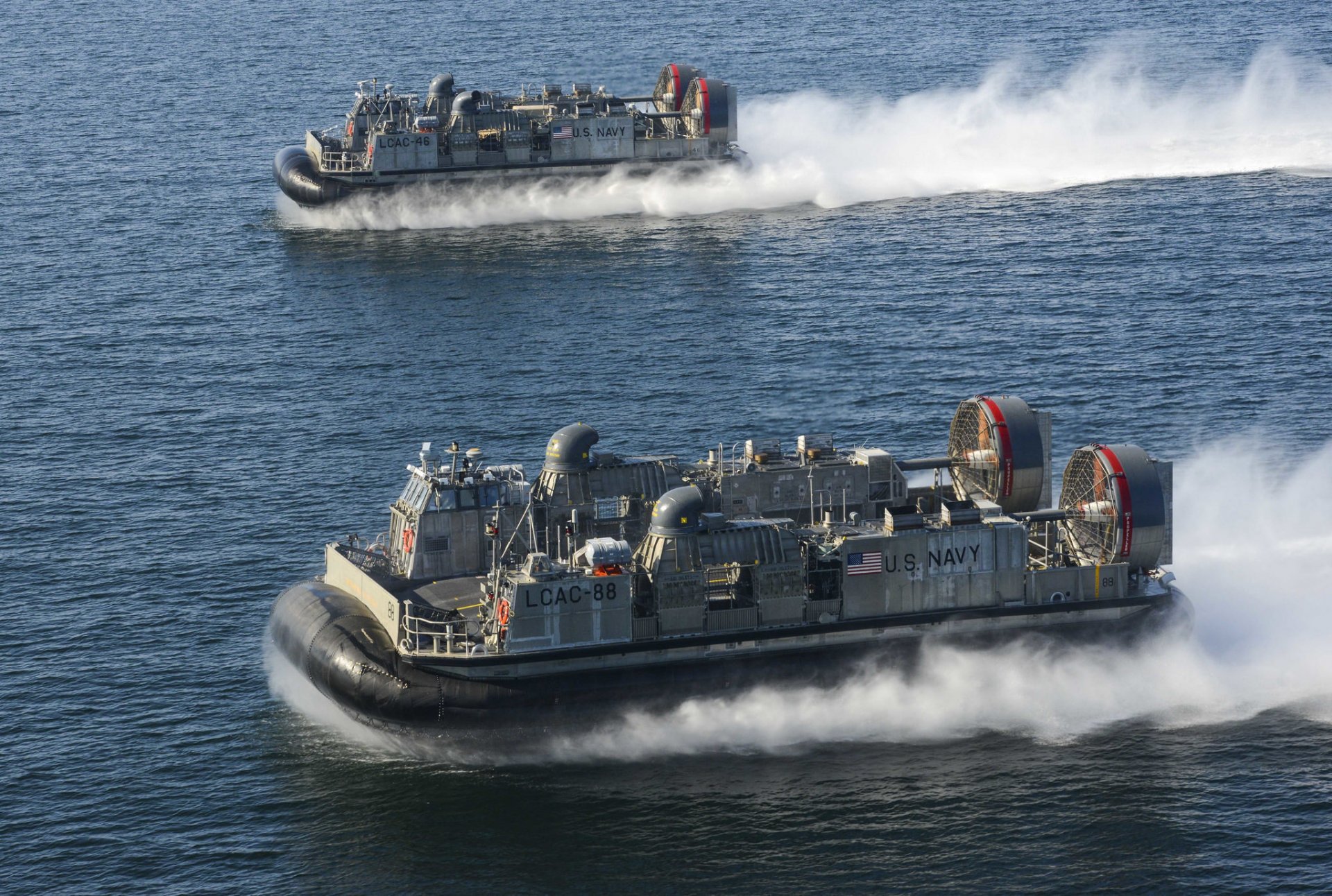 hovercraft ship to air balloon spray sea