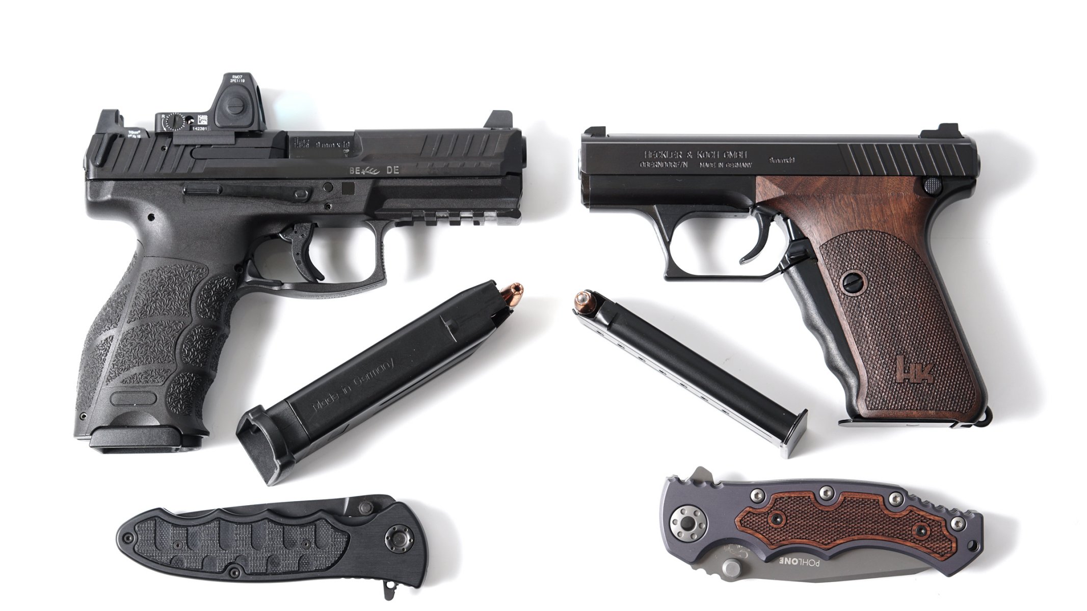 h & k vp9 p7m8 pistolets armes