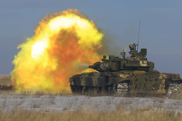 Armored vehicles at the firing range