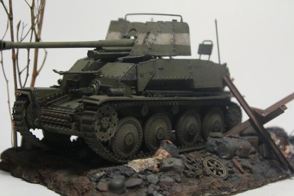 Model of a German tank toy