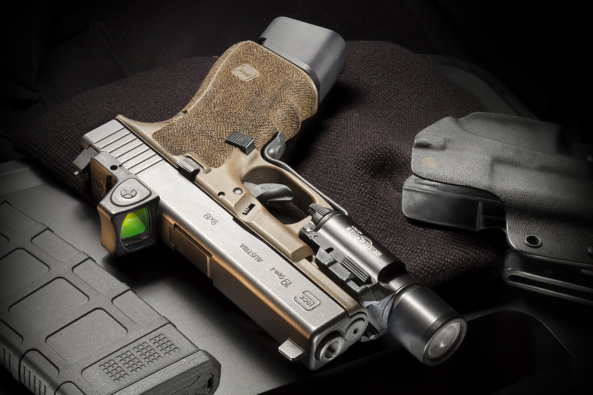 glock 19 auto-charge pistolet arme