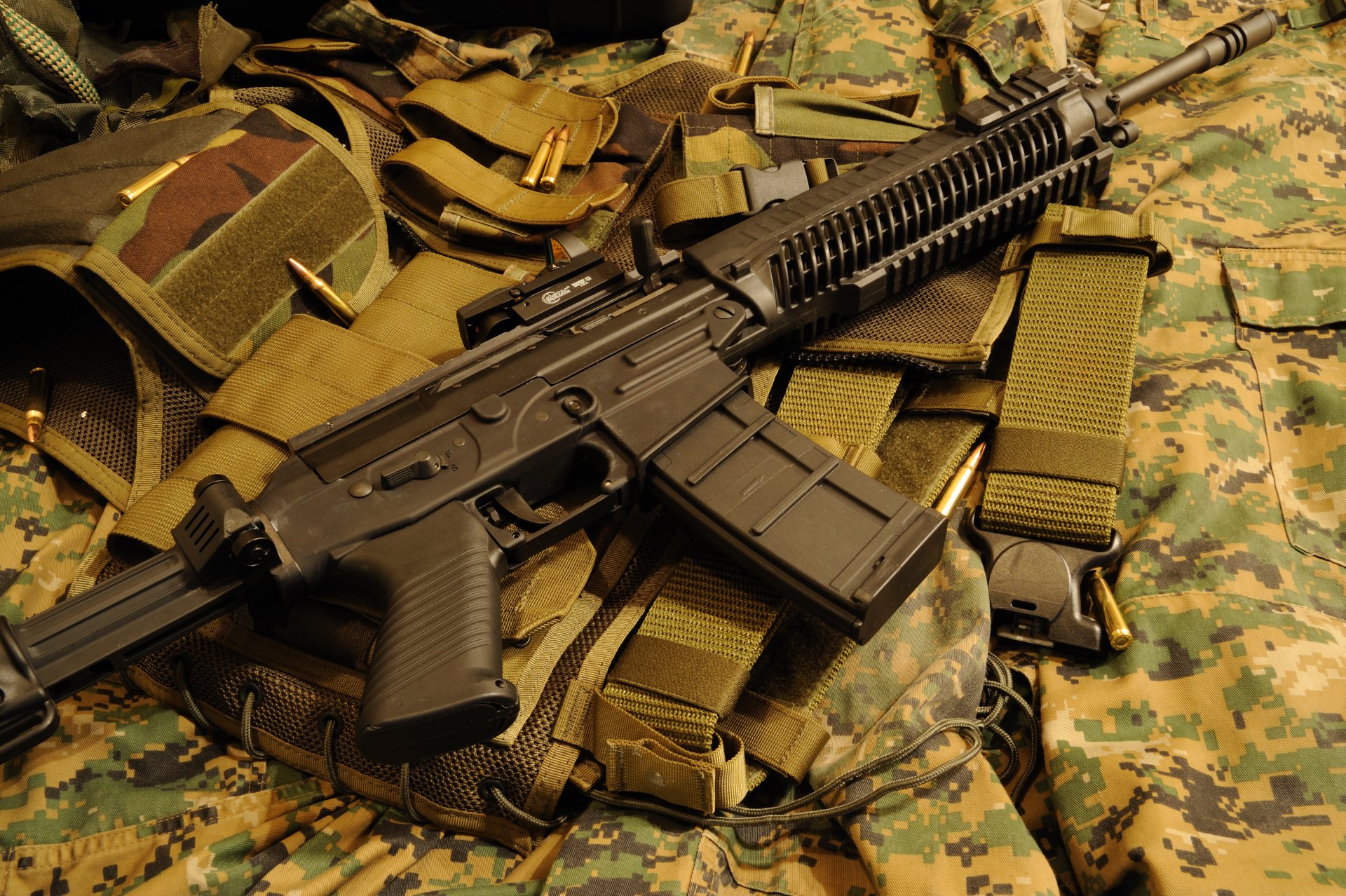 ig 556 assault rifle machine weapon