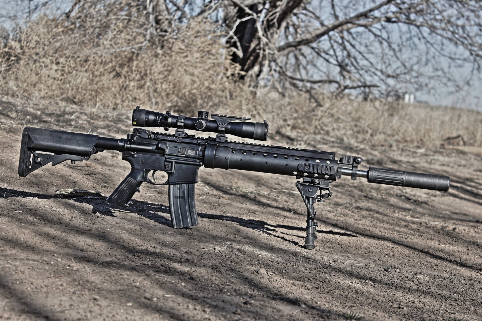 mk12 spr sniper fusil arme optique