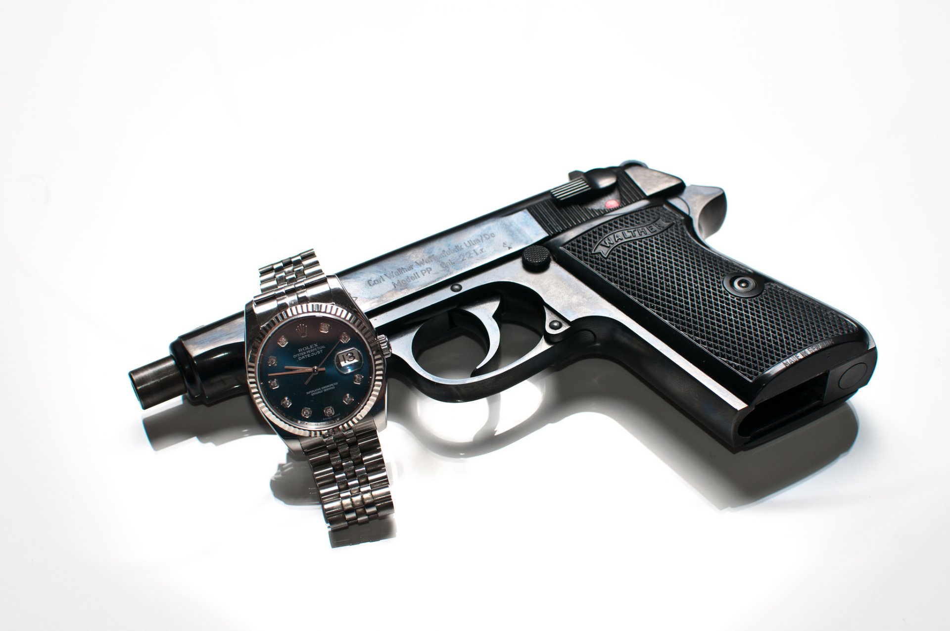 walter pp auto-carga pistola arma reloj rolex