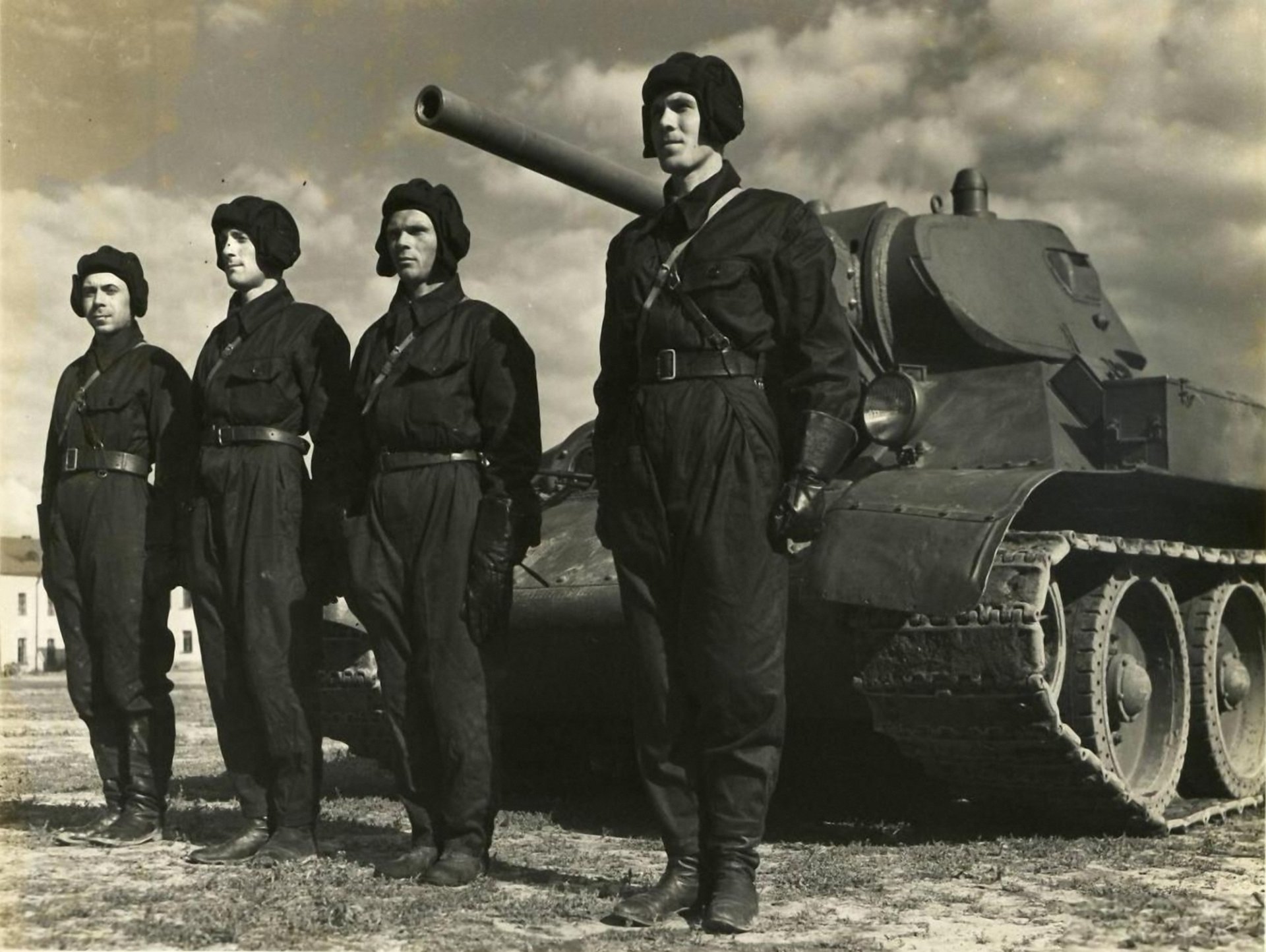 victoria tanque t-34-76 petroleros tripulación vehículos combate gran guerra patria fotografía