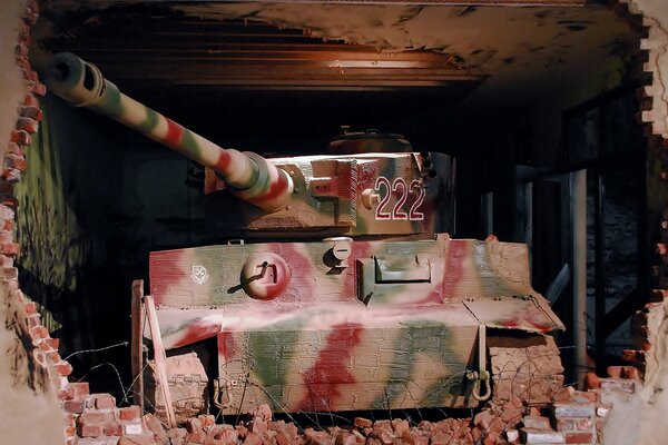 Tank in the museum ruins