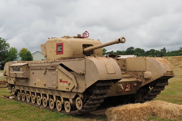 Armored vehicles - Churchill tank on exercises