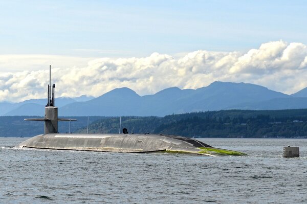 Submarino en el mar estacionado en Ohio, Pensilvania