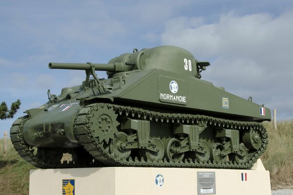 Monument of the tank of the World War II period