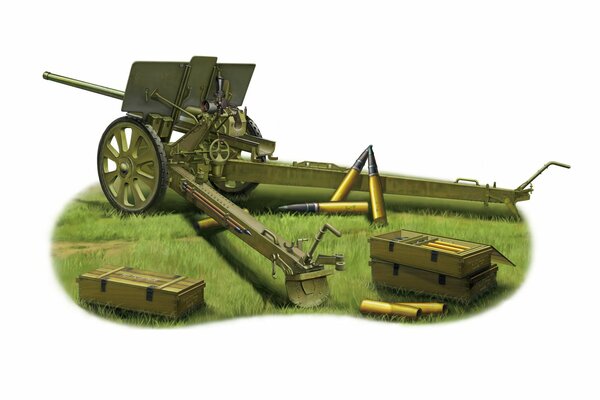 Soviet divisional artillery cannon