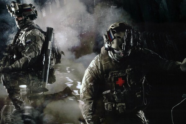 Two fighters from the special forces