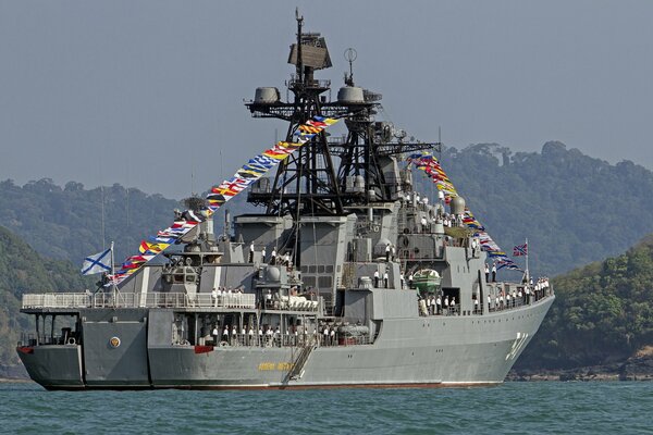 Admiral Panteleev ship with sailors on board