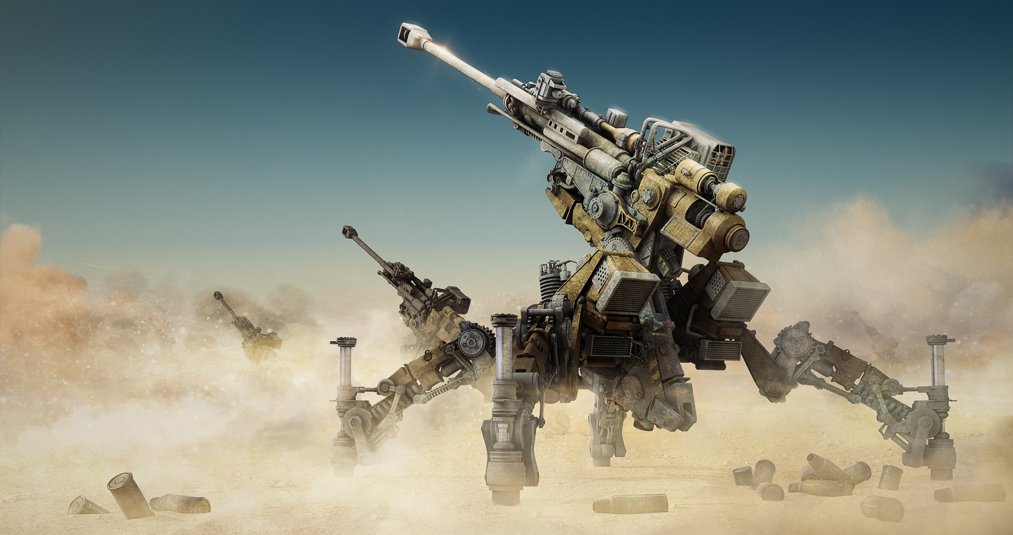 artillery gun weapon sandstorm sand