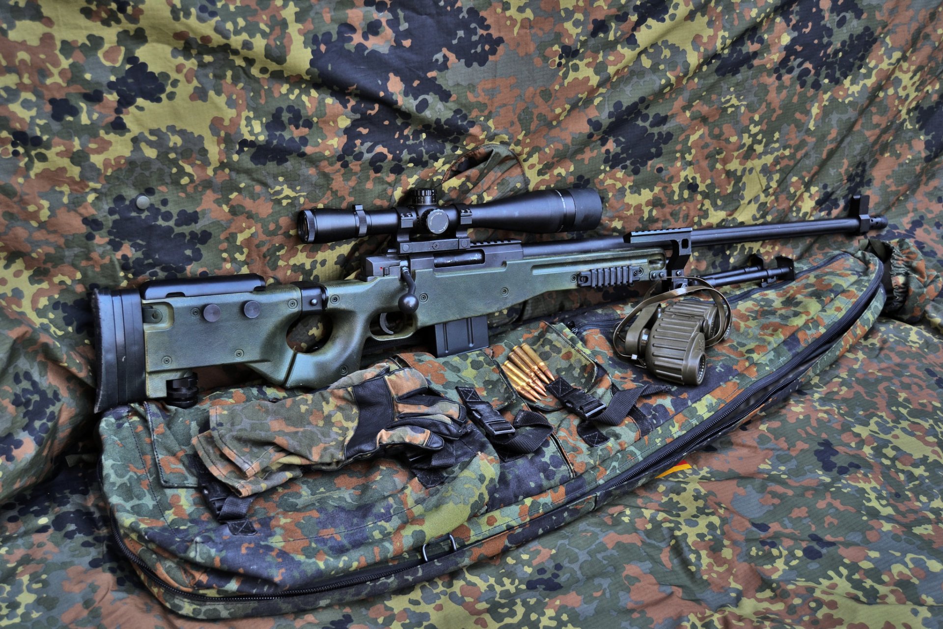 l96a1 sniper fusil arme jumelles