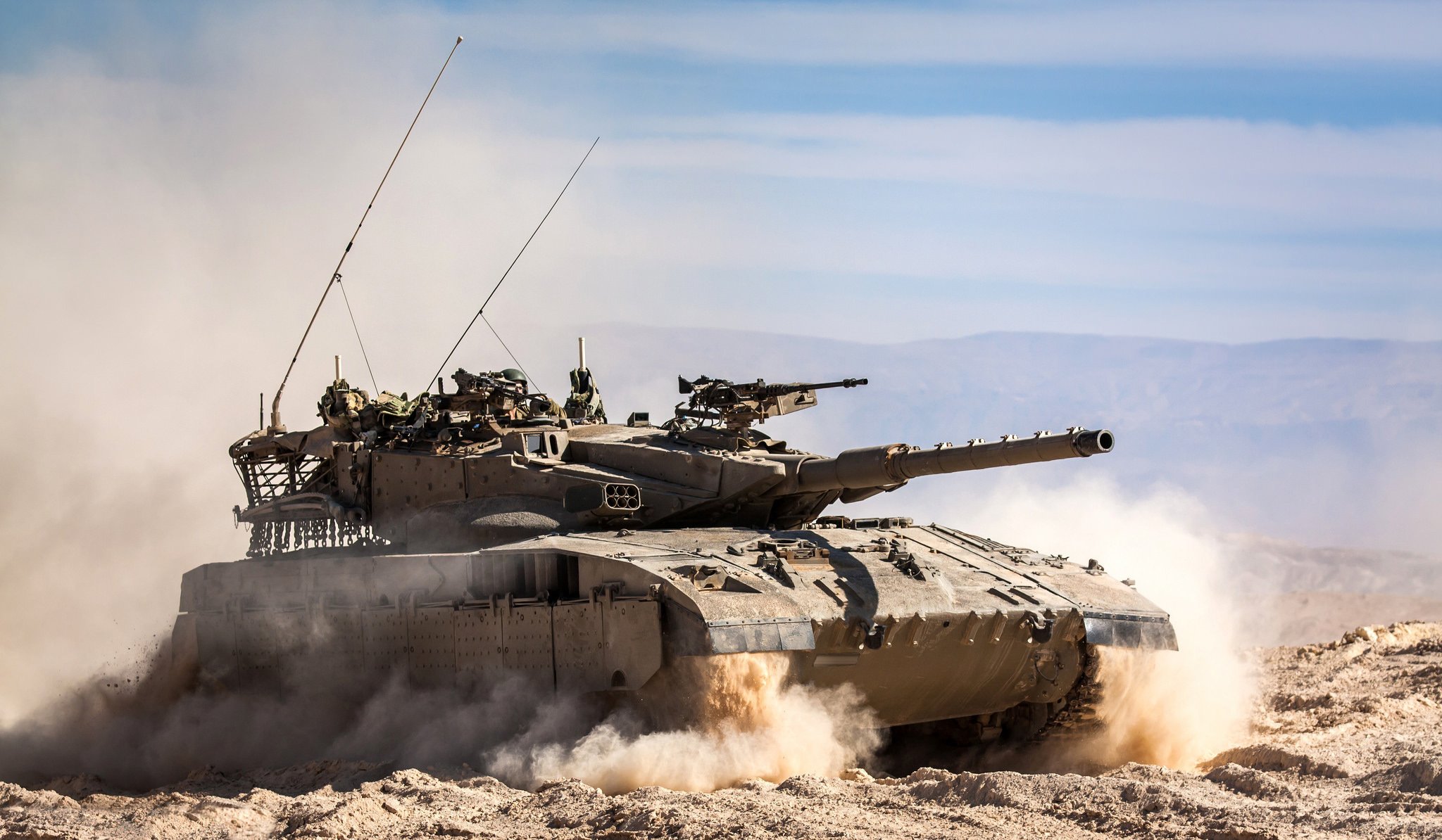 merkava serbatoio di battaglia principale di israele campo di sabbia