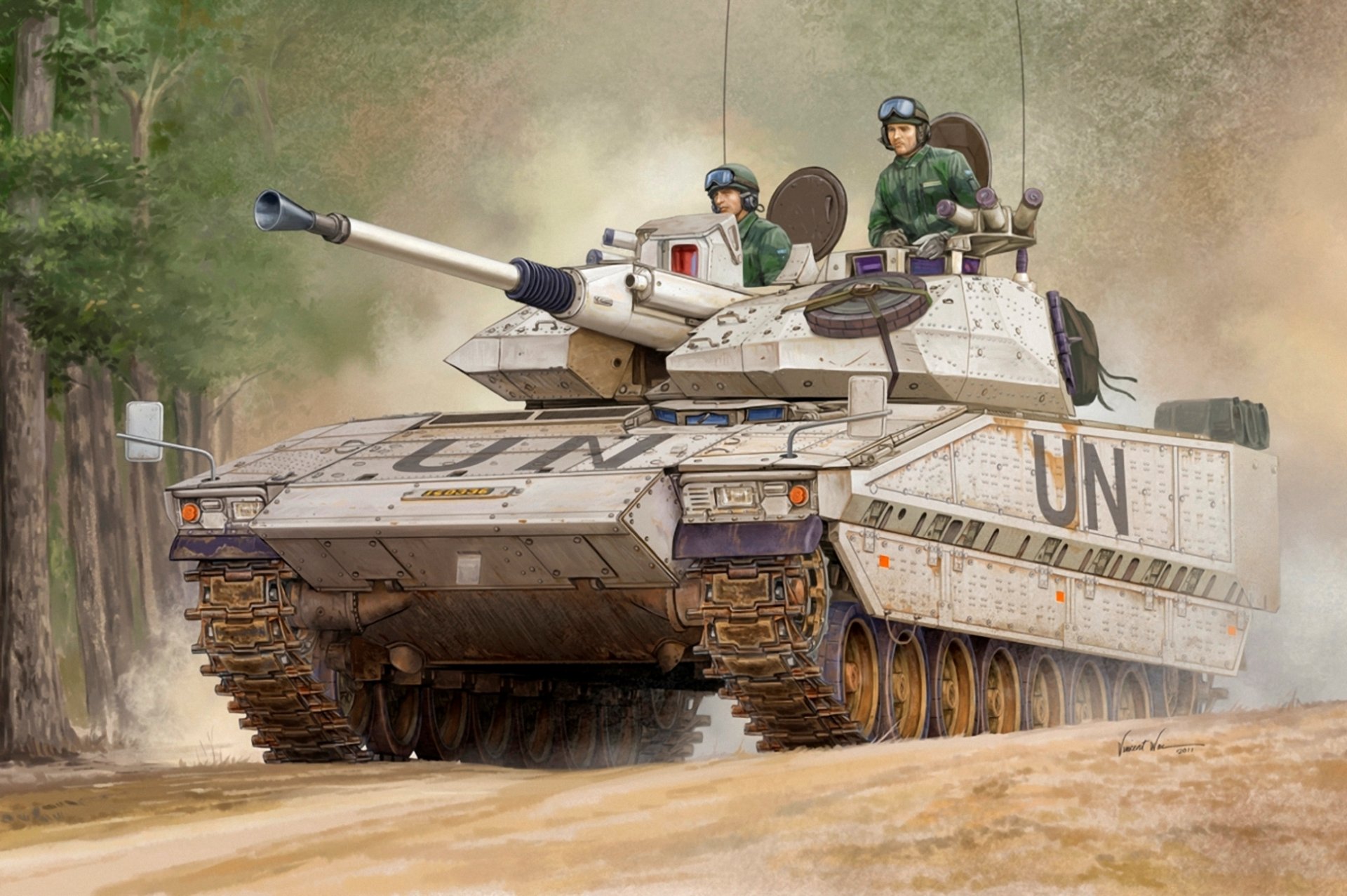 kunst gepanzerte fahrzeuge schweden cv90-40c bmp friedenssicherungskräfte zeichnung