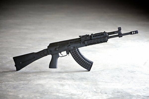 Kalash assault rifle on a white background