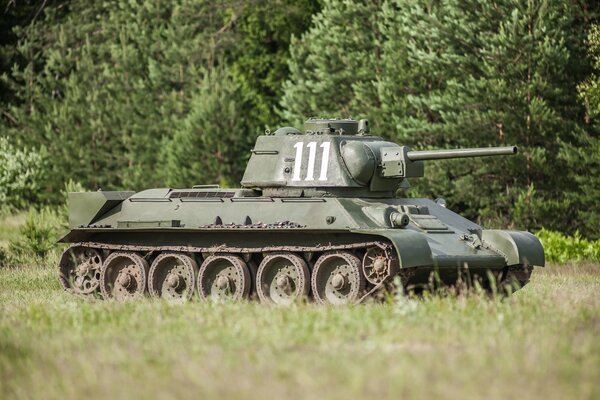 Soviet tank at the international gathering of military equipment