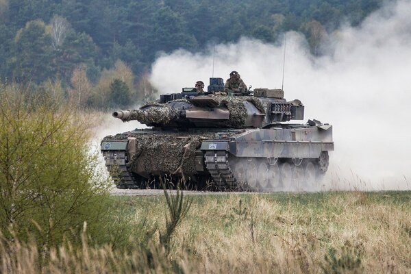 Leopard Battle Tank in action